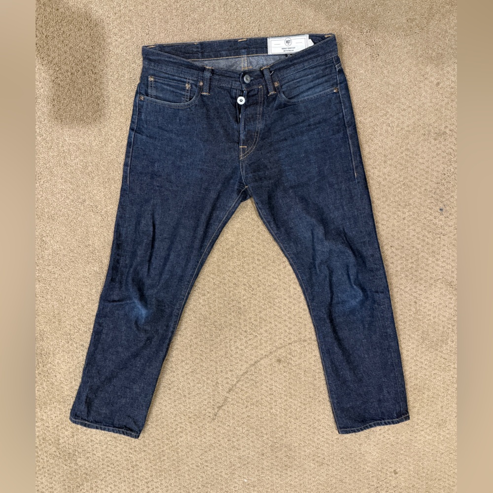 Rogue Territory Men's Dark Blue Slim Straight Jeans